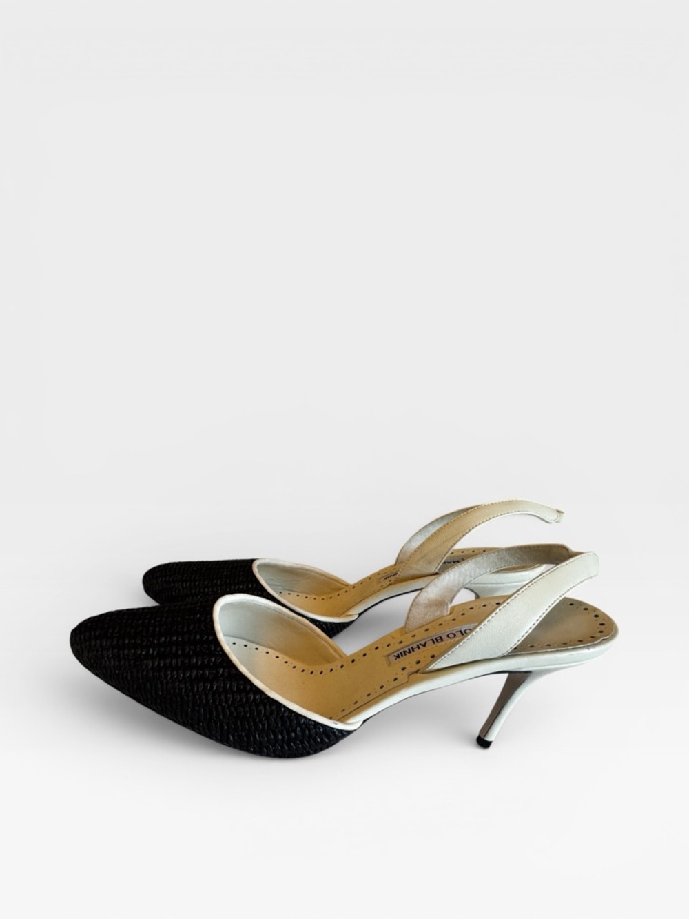 💃NEW!! MANOLO BLAHNIK Casam 70 Slingback Pumps US 11 - Picture 3 of 6